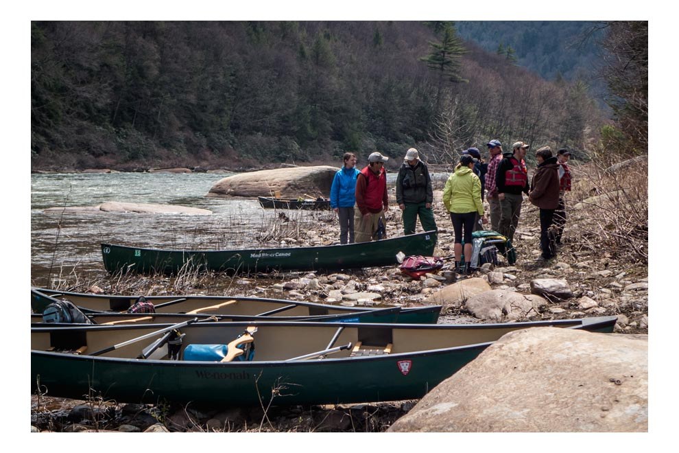 Regrouping before the falls