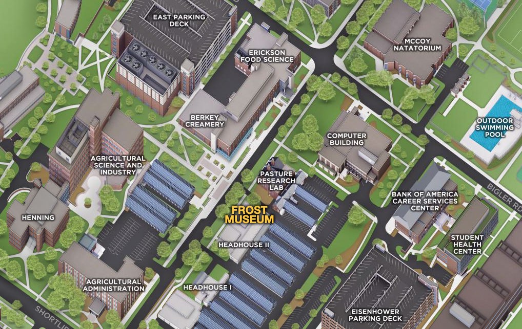 Map of Frost Museum location