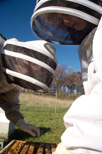 Bee Keepers Facing Each Other