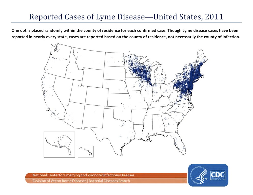 Lyme Disease Map 1 — Images — Department of Entomology