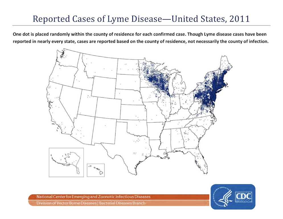 Lyme Disease Map 1 — Images — Department Of Entomology