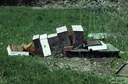 Hives toppled by bears.