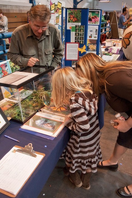 A mother and daughter enjoy displays at the 17th annual Great Insect Fair. Photo by Nick Sloff
