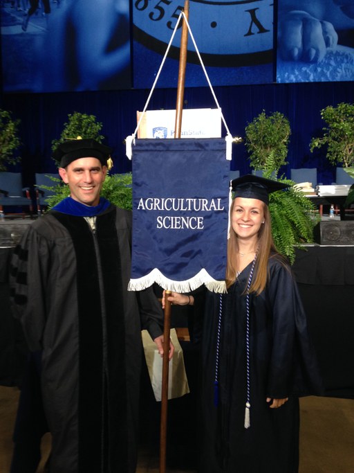 Sarah McTish was selected as a student marshall when she graduated with her B.S. in Agricultural Sciences in May 2017!  John got to be her escort.